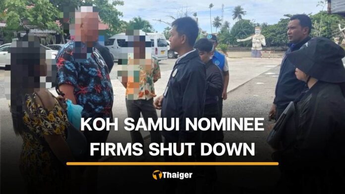 Four Koh Samui Travel Agencies Shut Down for Nominee Operations