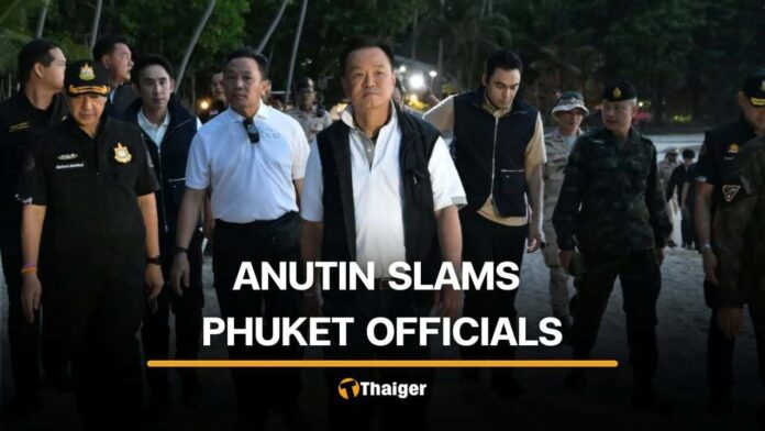 PM Anutin Condemns Phuket Officials for Role in Beach Encroachment