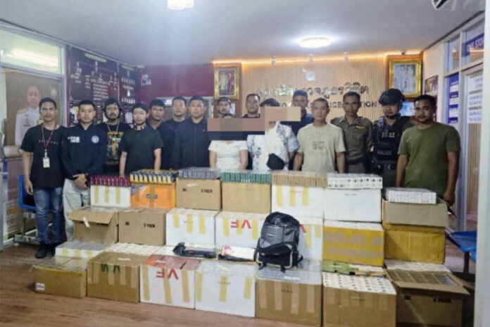 Couple Arrested in Phuket for Smuggling Large Quantity of Cigarettes