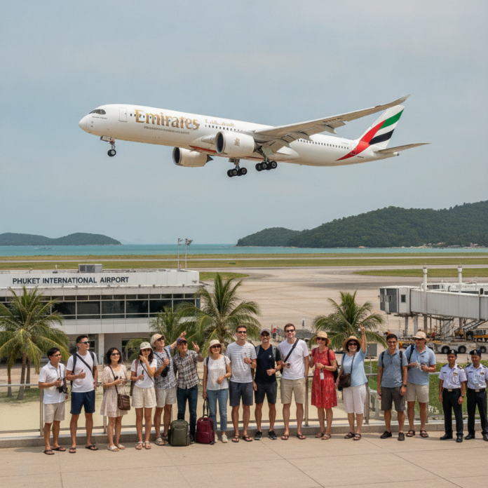 Emirates Launches Additional Daily Flight to Phuket with A350 — AI-generated illustration