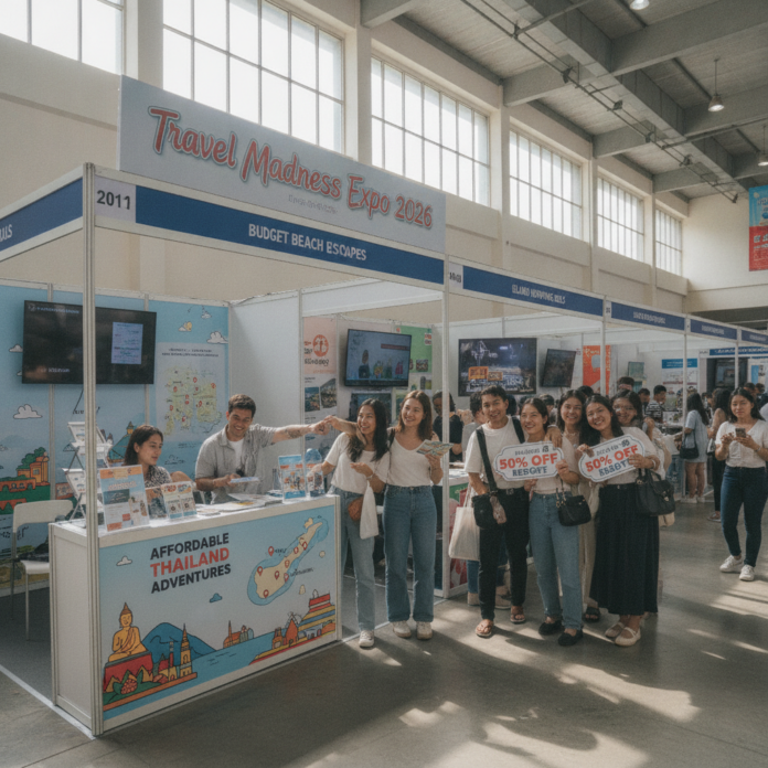 Explore Affordable Travel Deals at Travel Madness Expo 2026 — AI-generated illustration