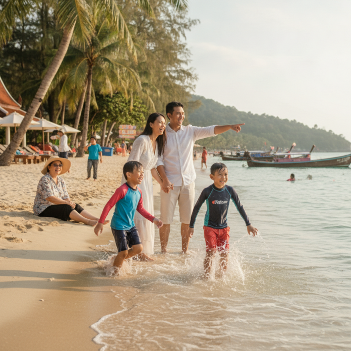 Malaysian Families Show Increased Interest in Phuket for School Holidays — AI-generated illustration
