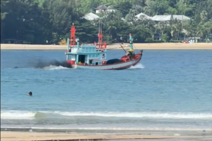 Man Arrested After Stealing Trawler That Sank Off Phuket
