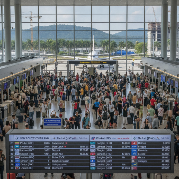 New Airline Routes to Thailand Amid Rising Airport Fees — AI-generated illustration