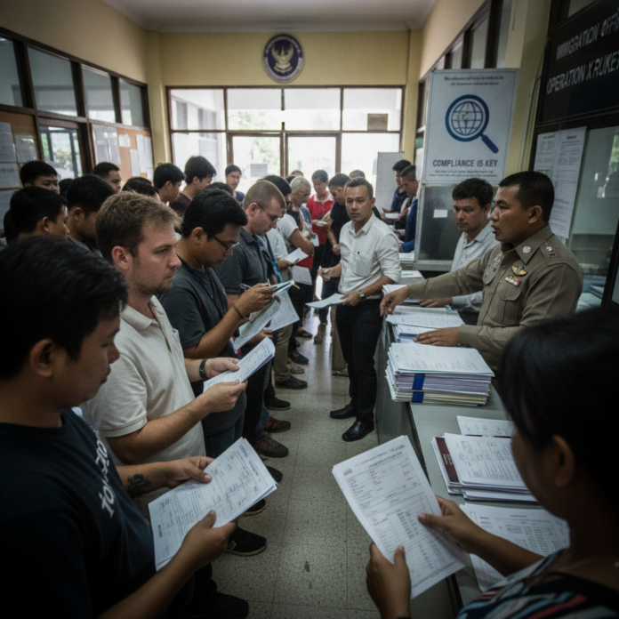 Siam Legal Phuket Urges Compliance Amid Operation X-Ray Crackdown on Foreign Workers — AI-generated illustration