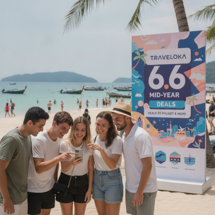 Traveloka Launches 6.6 Mid-Year Sale with Deals to Phuket and More — AI-generated illustration