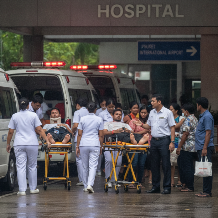 Air India Flight from Phuket Experiences Sudden Altitude Drop, 17 Hospitalized — AI-generated illustration