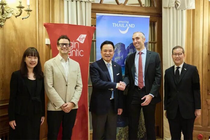 Anutin Supports Launch of Virgin Atlantic's Direct Flights to Phuket