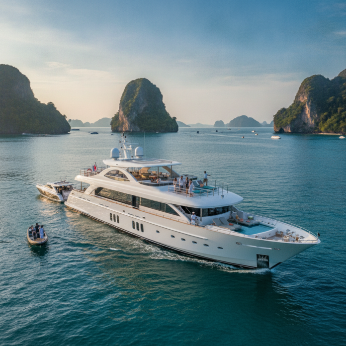 Exploring Luxury and Superyacht Charters in Phuket — AI-generated illustration