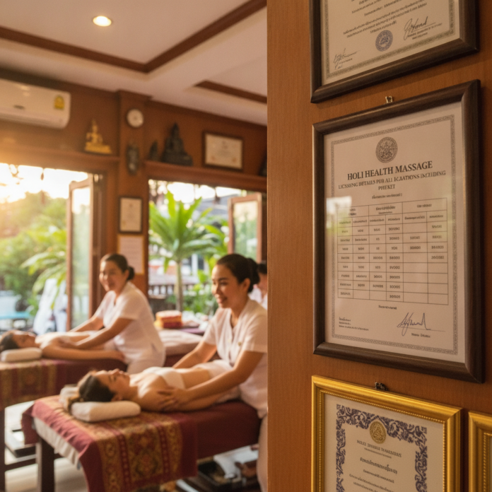 Holi Health Massage Reveals Licensing Details for All Locations Including Phuket — AI-generated illustration