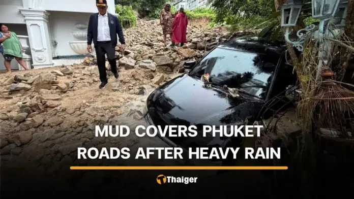 Phuket Roads Flooded Following Heavy Rain and High Tide