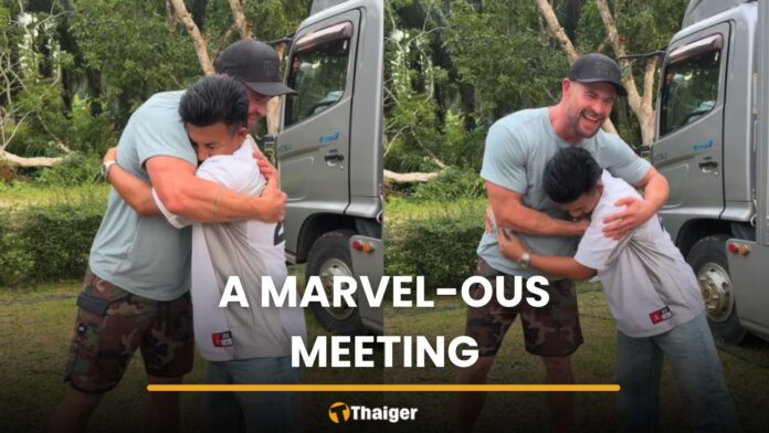 Rodtang Meets Hollywood Star Chris Hemsworth in Thailand